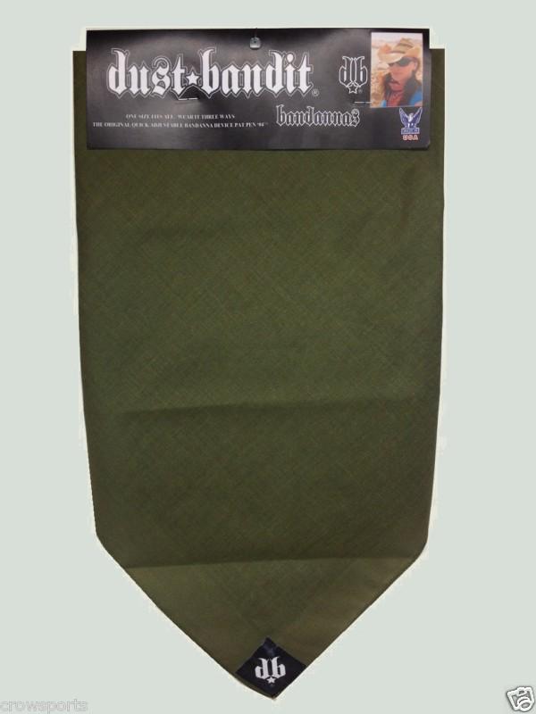 Olive green dust bandit/ skull cap hunting bandana bandanna us made