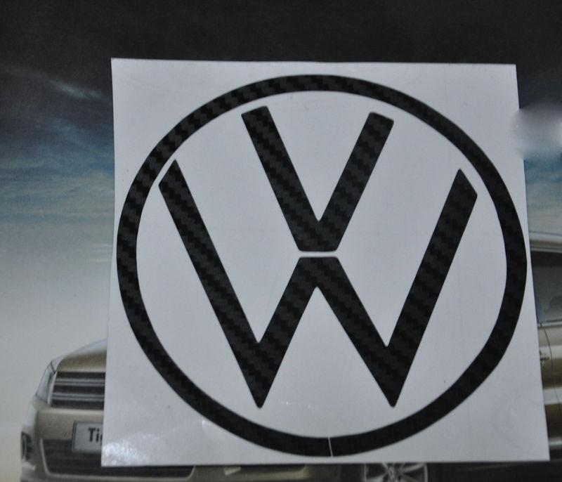 Carbon fibre car decal logo badge lamp emblem vw mk6 golf gti r20 cc  