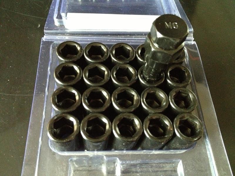 Purchase 20 pcs Wheel Lug Nuts Kit Set Heptagon 12mm x 1.5 Black Open