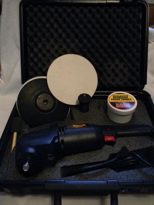 The glass mechanix advanced scratch polish system kit-buffing wheel/pads, drill 