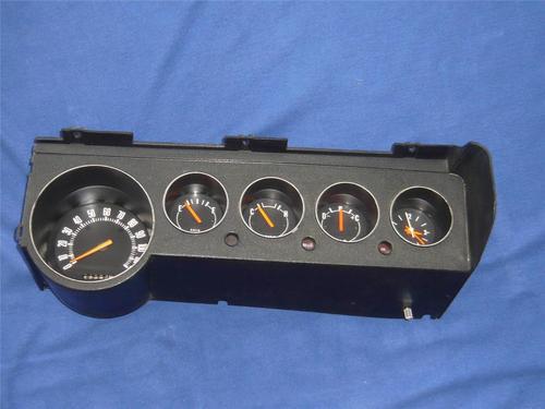 1970-1974 cuda challenger e body non rallye rally gauge cluster w/ rare clock