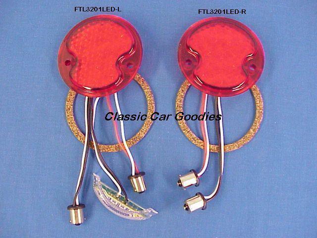 1932 ford led tail light inserts (2) 12v street rodder