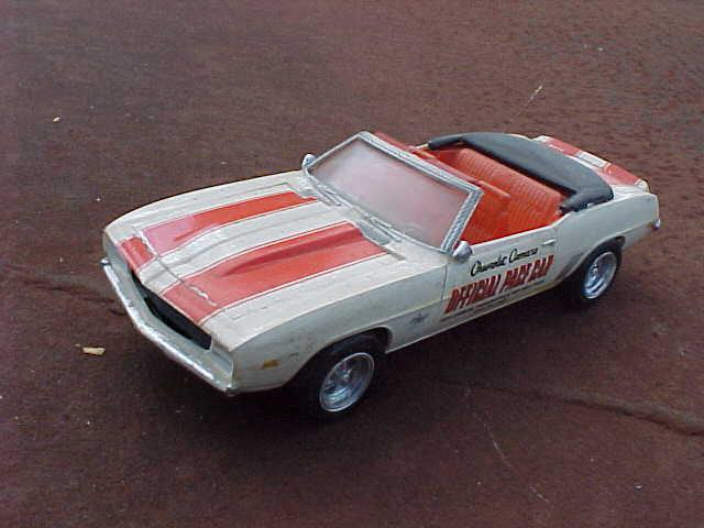 Vintage 1969 camaro indy pace car built-up from orig t333 amt kit scarce vgc!