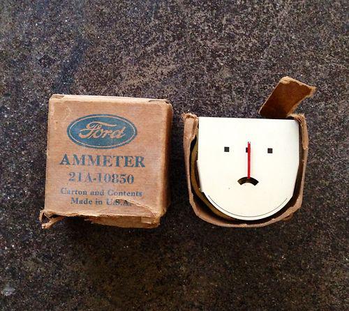 1942 ford nos ammeter gauge amp ampere