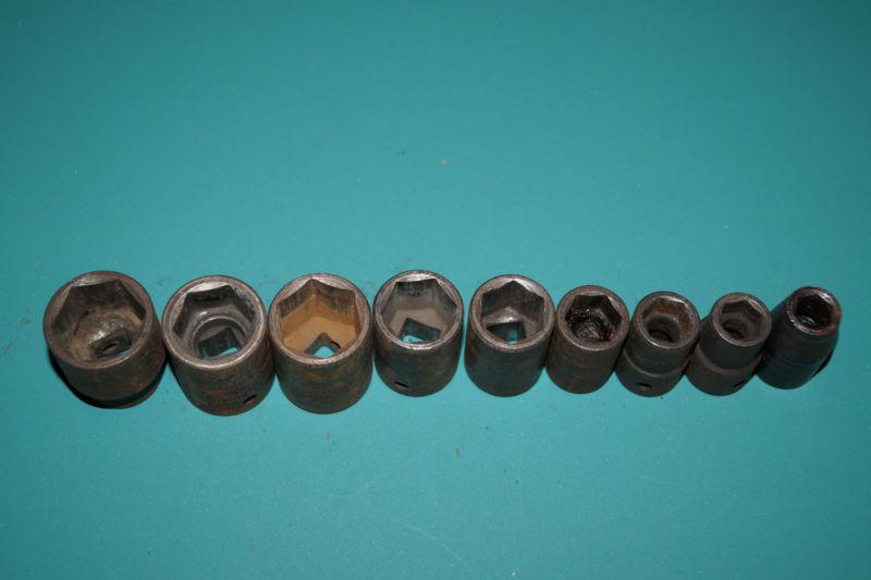Craftsman 1/2" drive sae 6 point shallow impact socket set 9 pcs.