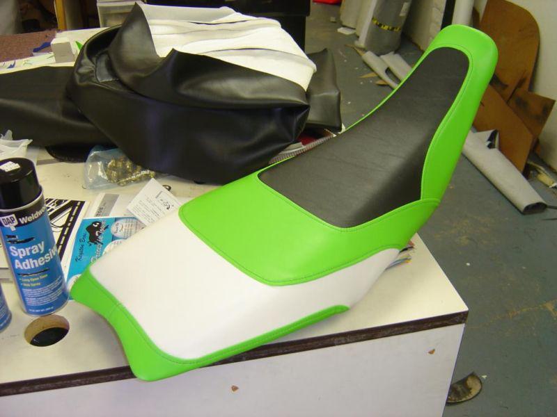 Honda trx 450r green white black motoghg seat cover  #ghg1688scptbk1688