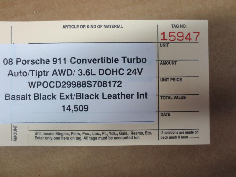 08 Porsche 911 Carrera Convertible TURBO 997 ABS Brake Line Connectors 14,509, US $32.00, image 7