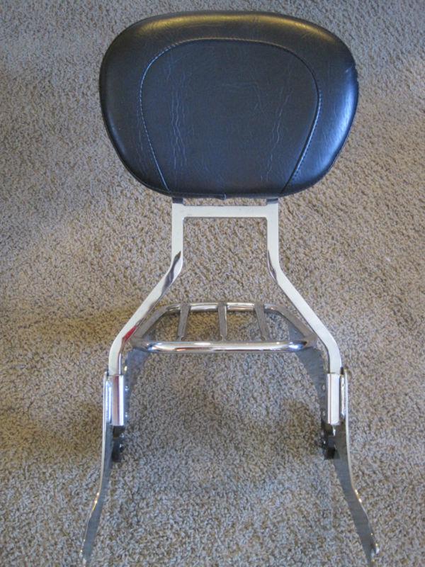 Genuine harley davidson cvo springer sissy bar detachable backrest luggage rack