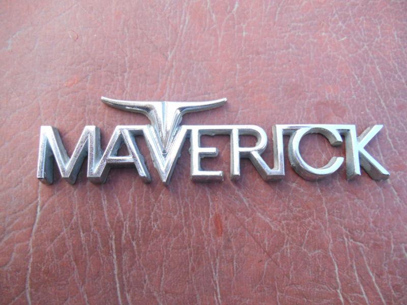 Vintage chrome ford maverick stick on emblem driver quality
