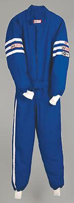Rjs driving suit one-piece single layer proban x-large blue with white stripe ea