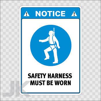 Decal stickers sign signs warning danger caution safety harness 0500 zafvl