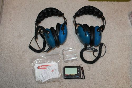 Raceceiver truscan pro 1600 with clip and 2 racing radios headsets, instructions