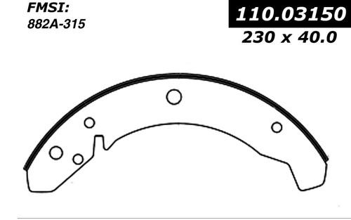 Centric 111.03150 brake pad or shoe, rear-preferred new brake shoes