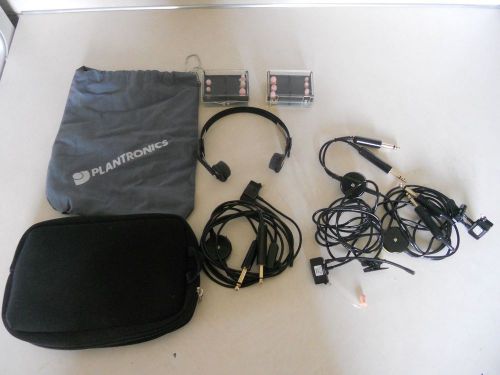Plantronics  aviation dual plug pilot airplane headphones gliders jets