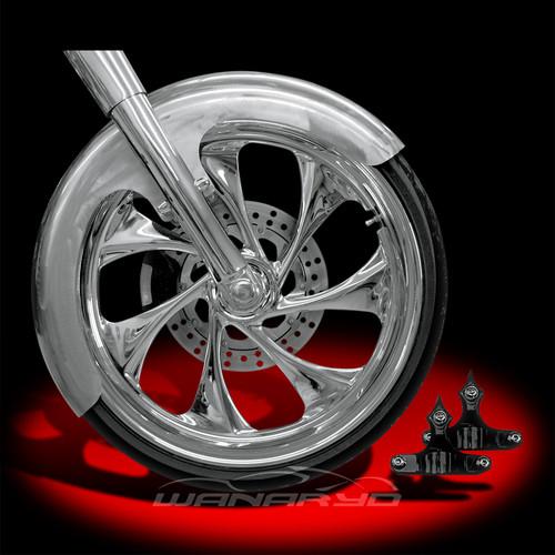 Rc components builder front fender kit for 23" wheels, raw with black adapters