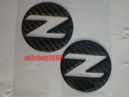 Nissan 350z real carbon fender emblem badges set