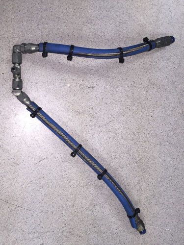 Nascar earl's -4 steel braided valve cover oilers line hose