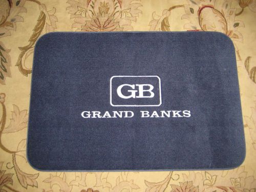 Brand new factory grand banks navy welcome mat embroidered yacht boat