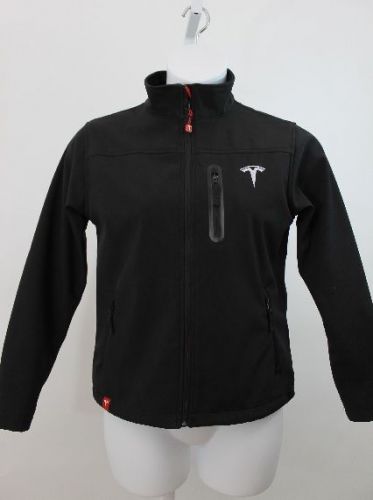 Tesla men's corp jacket black &amp; red  sz s (j30)