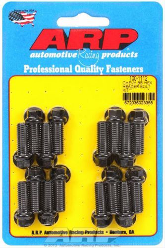 Arp header bolts hex head 3/8 wrench custom 450 black oxide 3/8-16 1.000 1001112