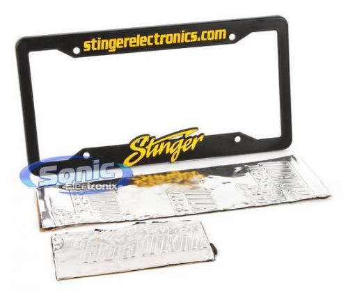 Stinger rkxlic self-adhesive roadkill sound dampening license plate kit