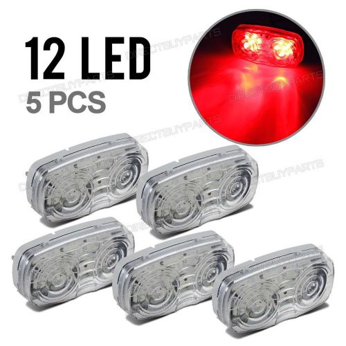 5x red side marker clearance light high low power 3wire stop turn light assembly