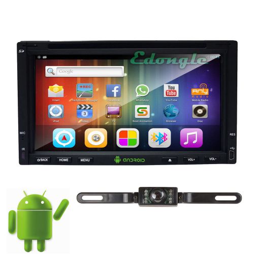 2din android 4.4 car gps stereo dvd player hd 7" tablet 3g wifi bluetooth+camera