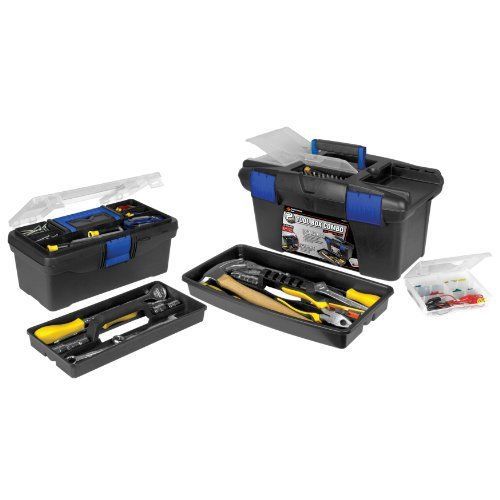New performance tool w54034 plastic tool box combo 2 piece free shipping