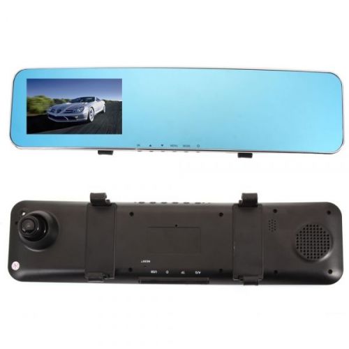 4.3&#034; full-glass 1080p fixed focus dual camera lens wide-angle rear-view mirror