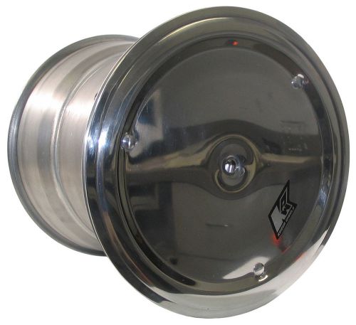 Keizer aluminum wheel,wide 5,15x14",5",beadlock,mud cover,late model,polished