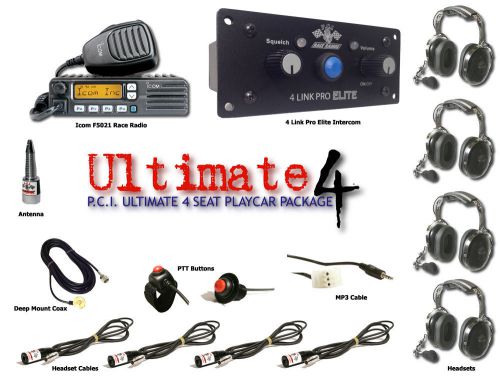 Ultimate 4 seat communication package! pci&#039;s bluetooth intercom and 2 way radio