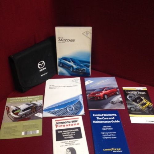 2012 mazda 5 owners manual and smart start guide, warranty guide and case