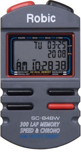 Robic 300 dual memory speed and chrono stopwatch p/n sc-848w racing joes rjs
