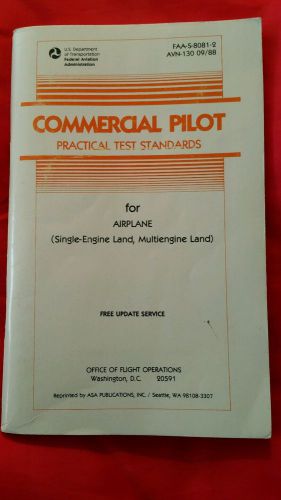 Commercial pilot practical test standards paperback book 1986