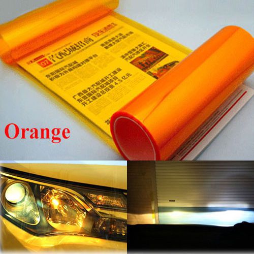 120cmx30cm orange vinyl film tint wrap for headlights fog lights lamps