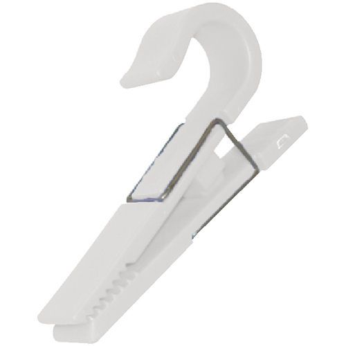 Rv boat/marine white storage clip fits 7/8" rails - 2 pack