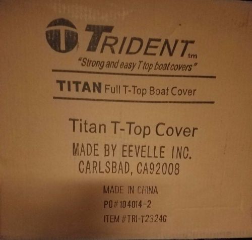 Trident full trailerable t-top boat cover (fits 23'6"- 24'5" l x 102" beam) grey