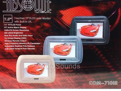 Absolute com-710ir 7.5&#034; tft-lcd color headrest monitor