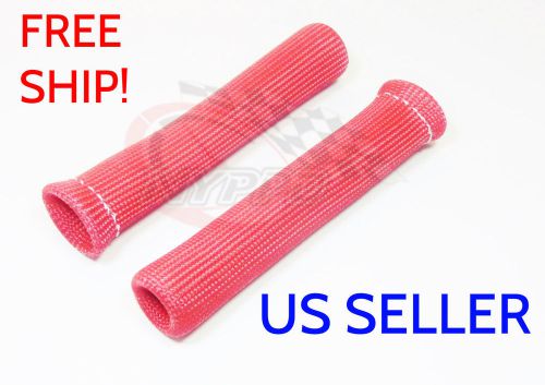 Nyppd 2x red 1 hose heat shield spark plug wire boot protector sleeve insulator