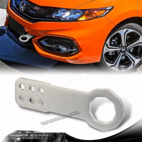 Jdm anodized cnc billet aluminum silver front bumper racing tow hook for nissan