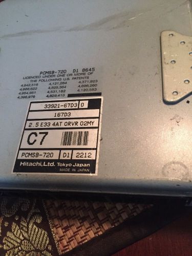 02 tracker suzuki vitara 2.5l at ecu ecm pcm engine computer 33921-67d30 67d3