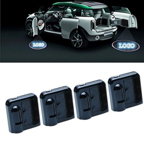 4pcs no drill led ghost shadow projector laser courtesy logo light for audi benz