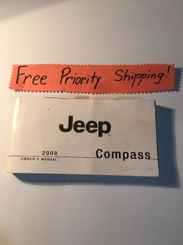 2008 jeep compass owners manual. #0062 free priority shipping!