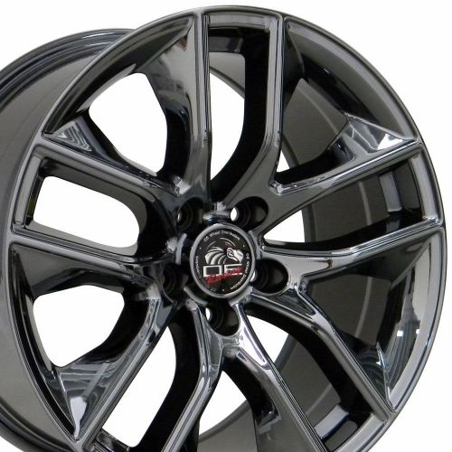 18&#034; fits ford 2015 mustang® gt style wheels black chrome 18x9 set w1x
