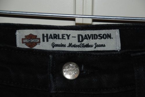 Women's harley davidson motorcycles black jeans sz 8 straight leg stretch