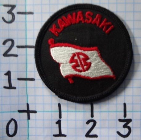 Vintage kawasaki motorcycle patch from the 70's 007