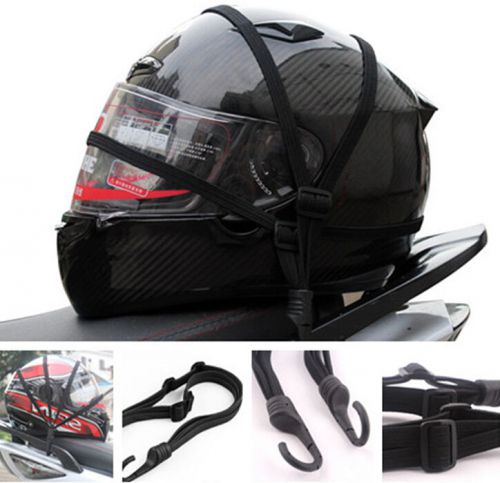 Strength retractable helmet luggage elastic rope strap with hooks for harley cvo
