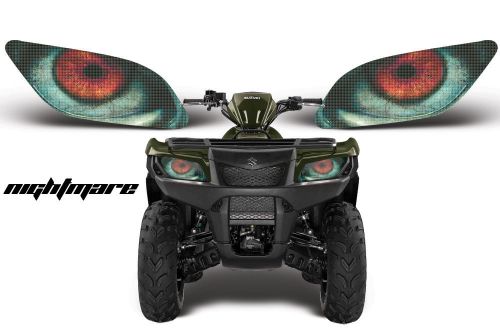Amr racing head light eyes graphic decal suzuki king quad atv parts - nightmare