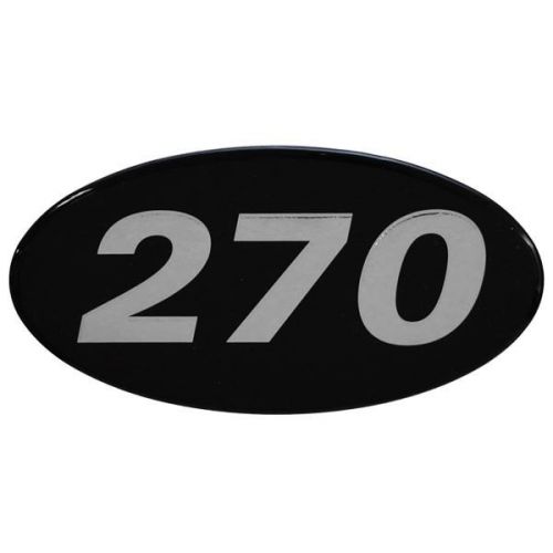 Rinker boats 270 oem silver black 6 1/2 &#034; raised vinyl marine decal (single)