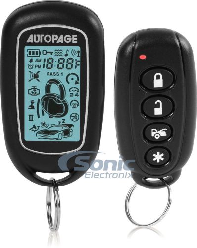 New autopage rs627p premium keyless entry remote start system w/2-way lcd remote